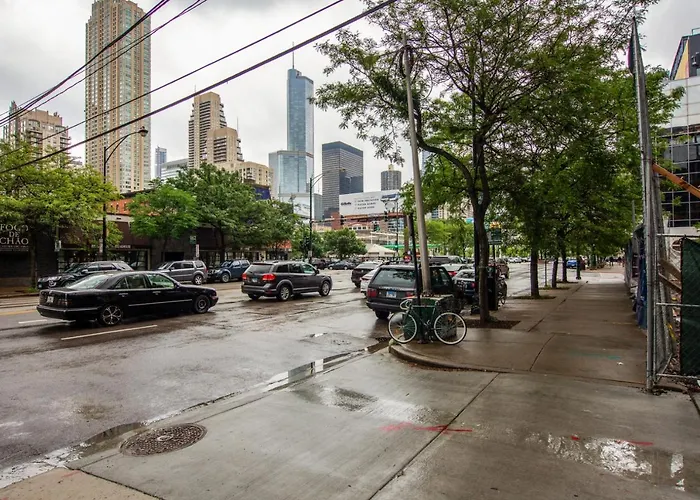 Apartamento River North 1br W Gym Lounge Roof Nr Riverwalk Chi-900 *